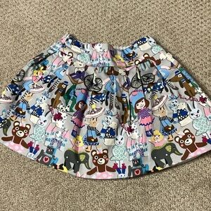 Simonetta Mini Skirt with Cartoon Print